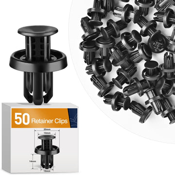 50 Pcs Bumper and Wheel Well Liner Push-Type Retainer Fender Grille Under Cover Clips OEM:#91505-TM8-003 For Honda Acura